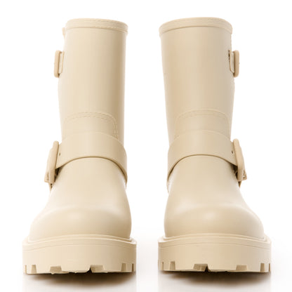 Jimmy Choo Rubber Yael Flat Rain Boots 37 Barley 2 of 8