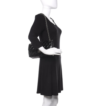 Chanel Patent Quilted Large Coco Shine Flap Black 2 of 20