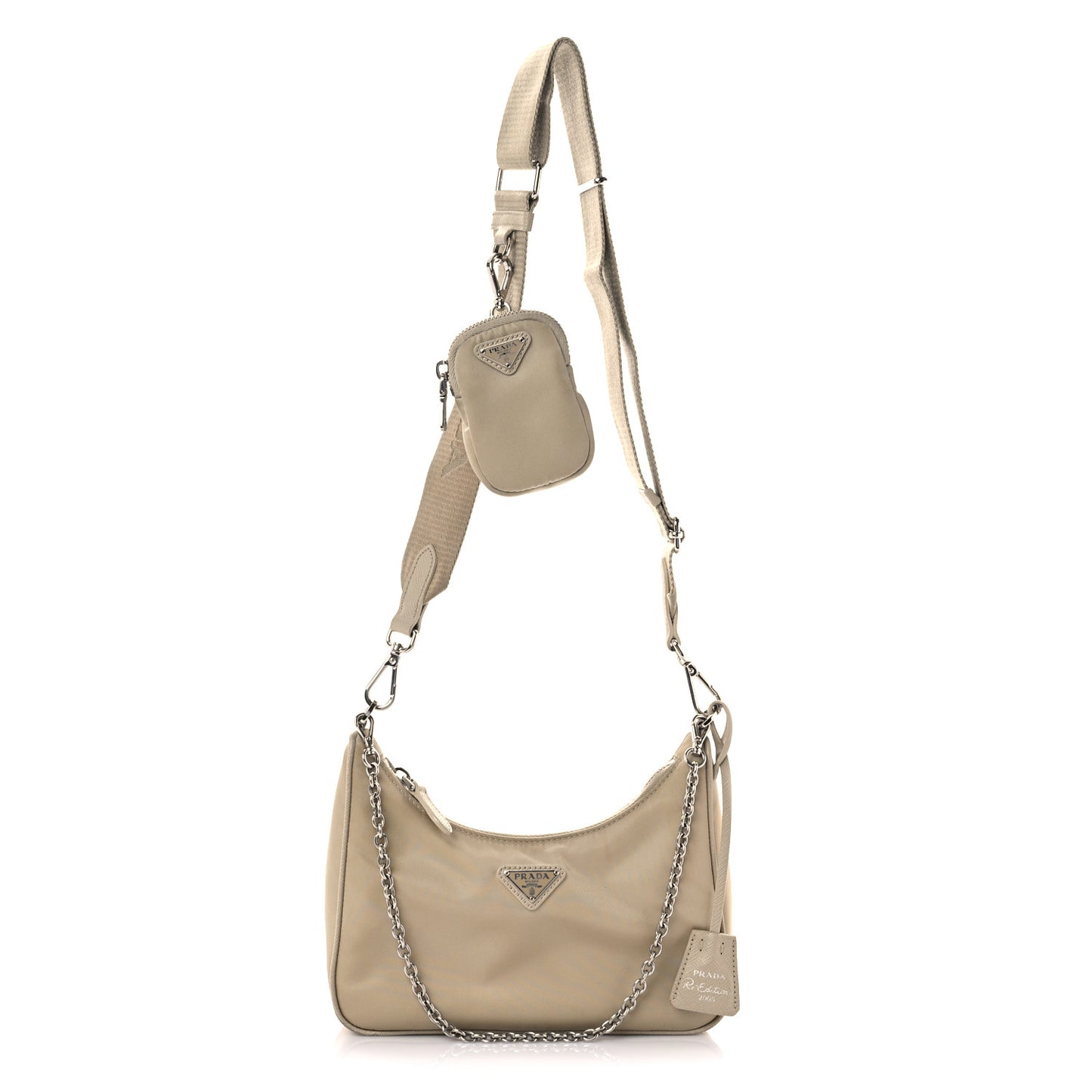 Re-Nylon Saffiano Re-Edition 2005 Shoulder Bag Deserto