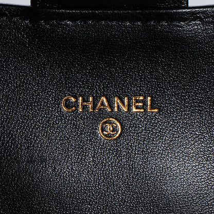 Chanel Lambskin Quilted Small Flap Wallet Black 6 of 9