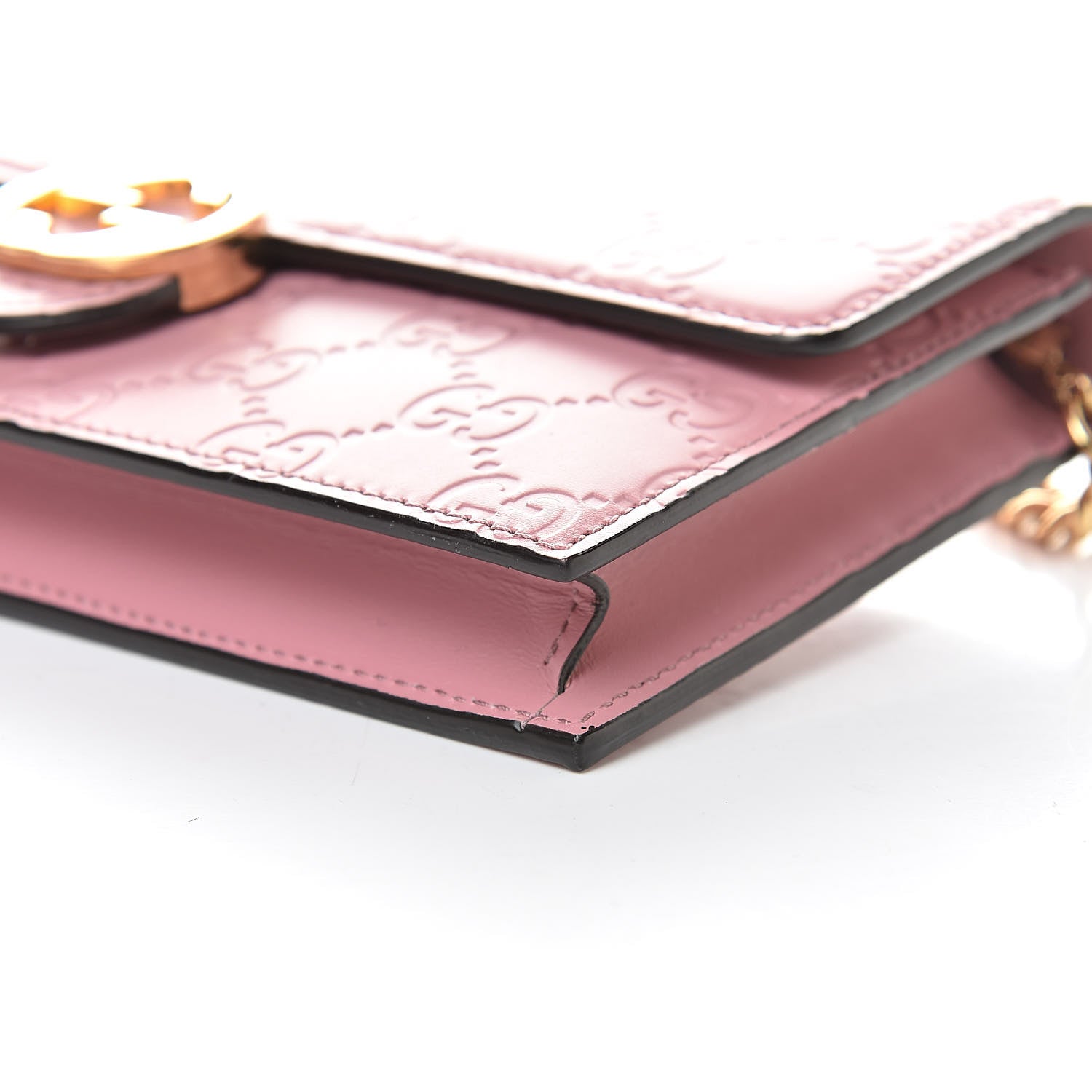 Gucci Guccissima Icon Chain Wallet Carmine Rose 10 of 11