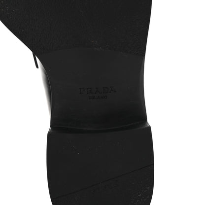 Prada Spazzolato Metal Triangle Logo 50mm Loafers 36 Black 13 of 20