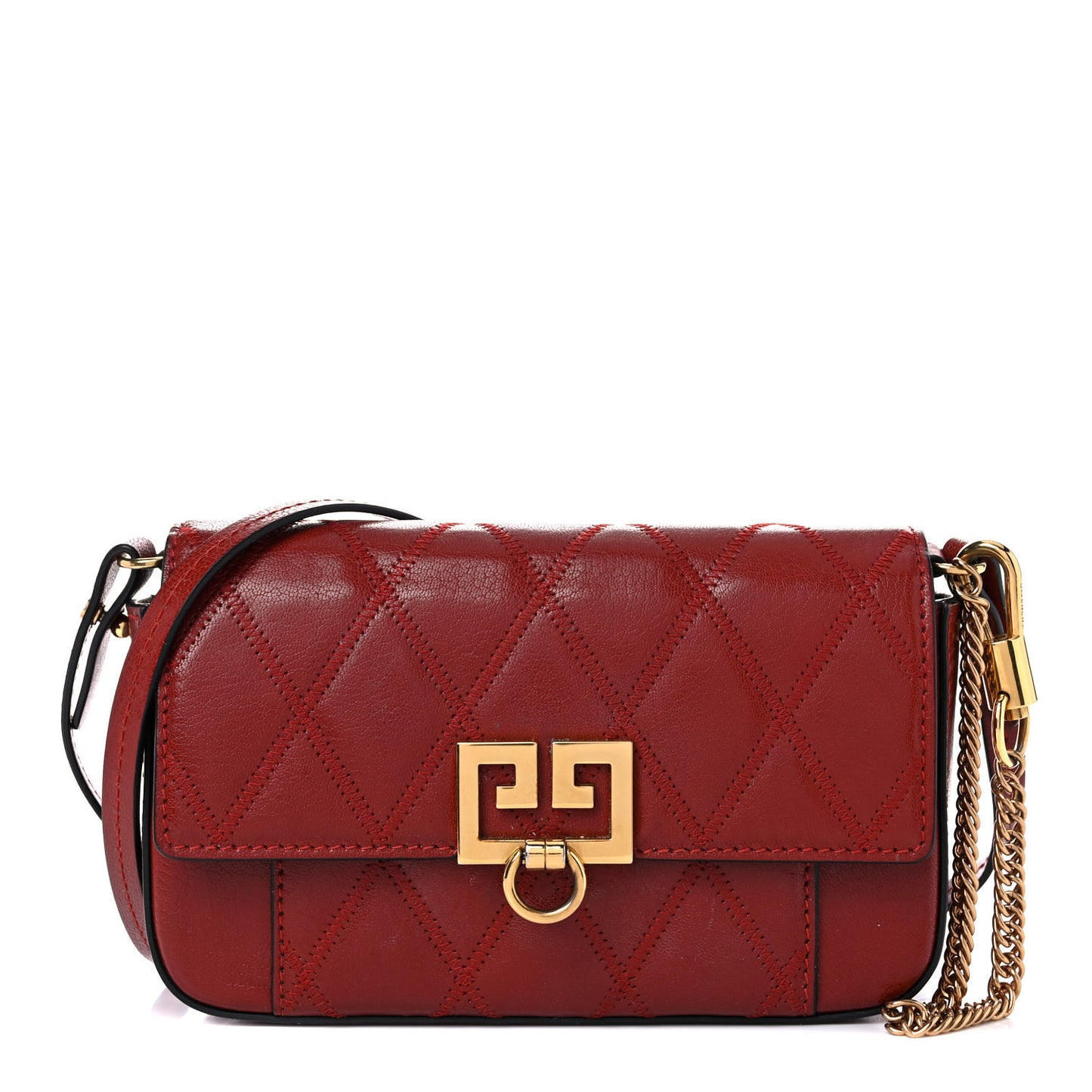 Goatskin Quilted GV3 Mini Pocket Convertible Bag Terracotta