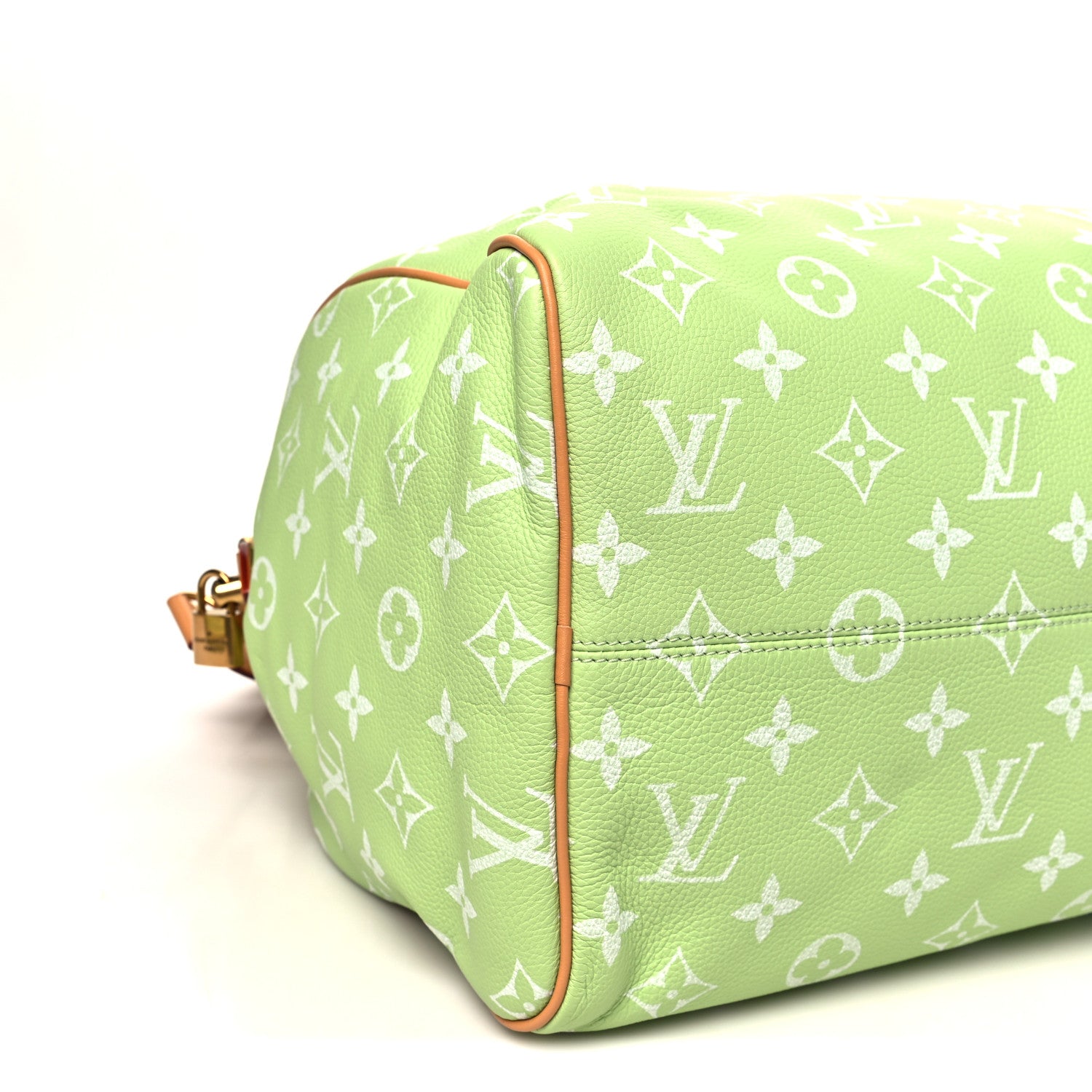 Louis Vuitton Calfskin Monogram Speedy P9 Bandouliere 40 Frozen Lime 8 of 10