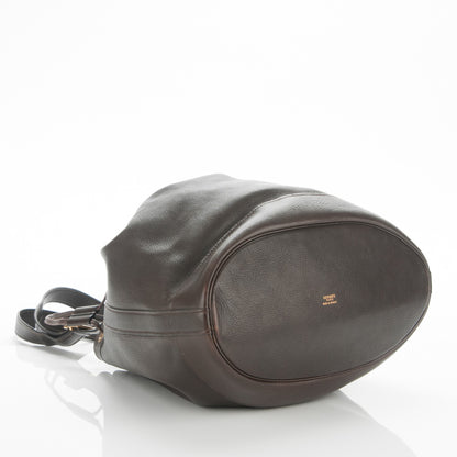 Hermes Evergrain Market Drawstring Bag 28 Chocolate 4 of 6