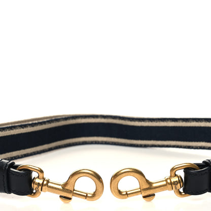 Christian Dior Canvas Embroidered Shoulder Strap Black 3 of 4