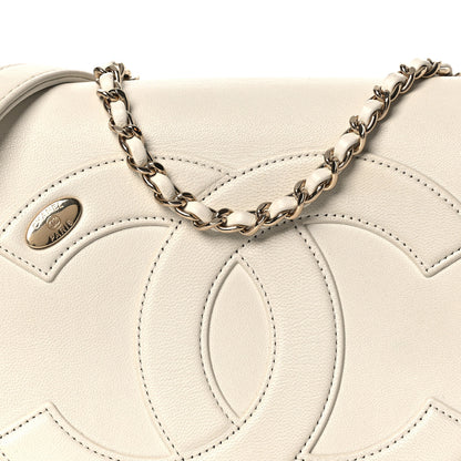 Chanel Lambskin CC Mania Flap Bag White 7 of 11