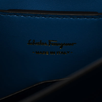 Salvatore Ferragamo Calfskin Small Margot Top Handle Satchel Azure 6 of 9