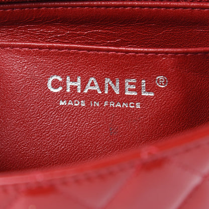Chanel Patent Calfskin Quilted Mini Rectangular Flap Red 6 of 15
