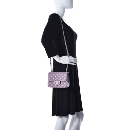 Chanel Lambskin Quilted Mini Square Flap Light Purple 2 of 9
