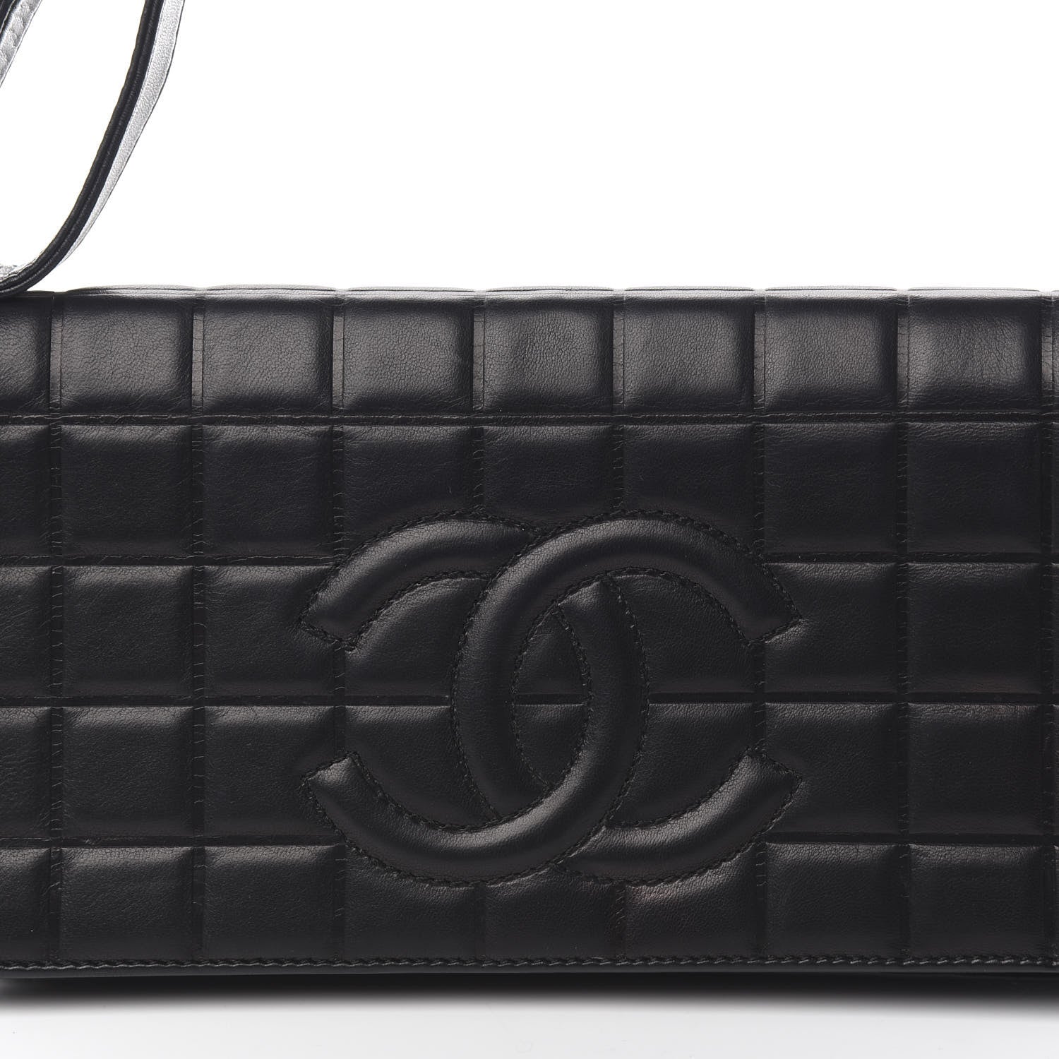 Chanel Lambskin Quilted CC Chocolate Bar Flap Black 9 of 9