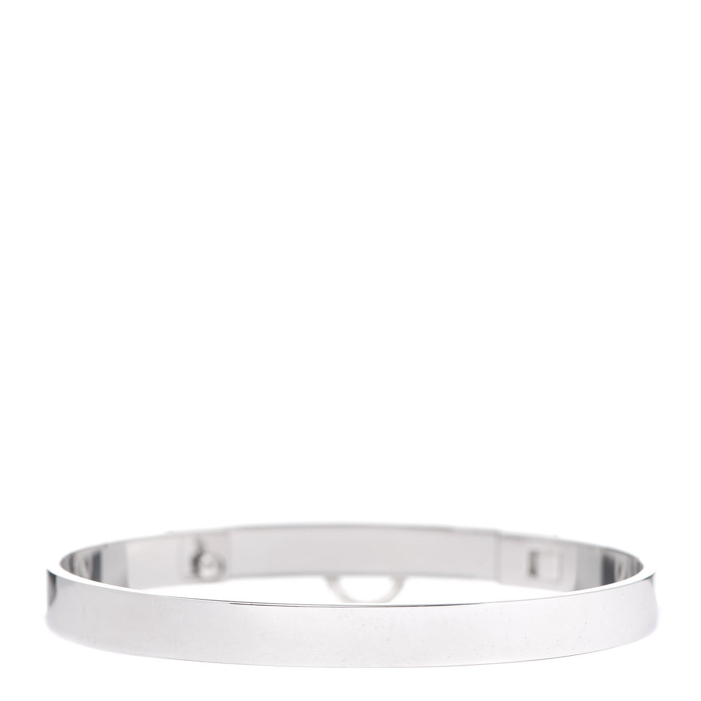 18K White Gold Pave Diamond PM Collier De Chien Bracelet SH