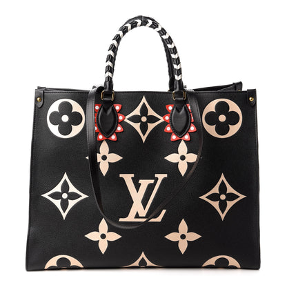 Louis Vuitton Empreinte Monogram Giant Crafty Onthego GM Black Creme 1 of 10