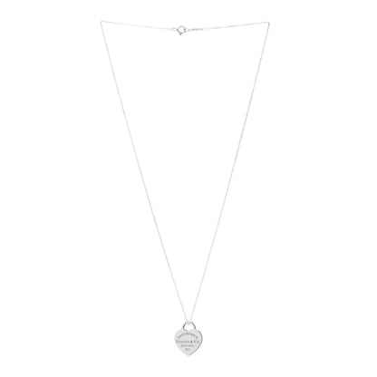 Tiffany Sterling Silver Small Return to Tiffany Heart Pendant Necklace 2 of 4