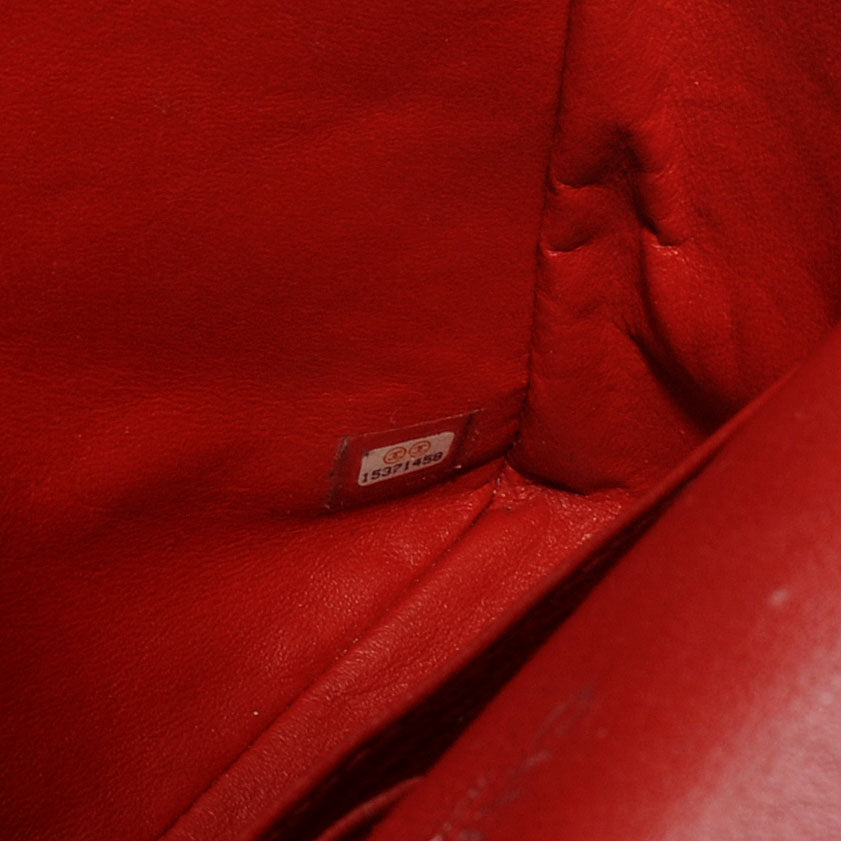 Lambskin Quilted Maxi Double Flap Red