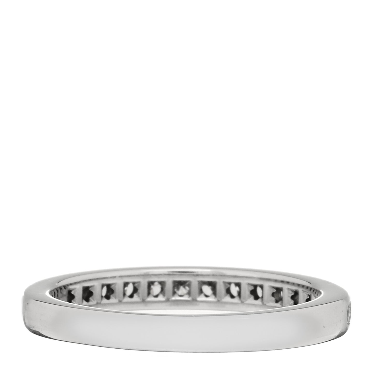 Platinum Diamond 2.5mm Half Circle Wedding Band Ring 49 5