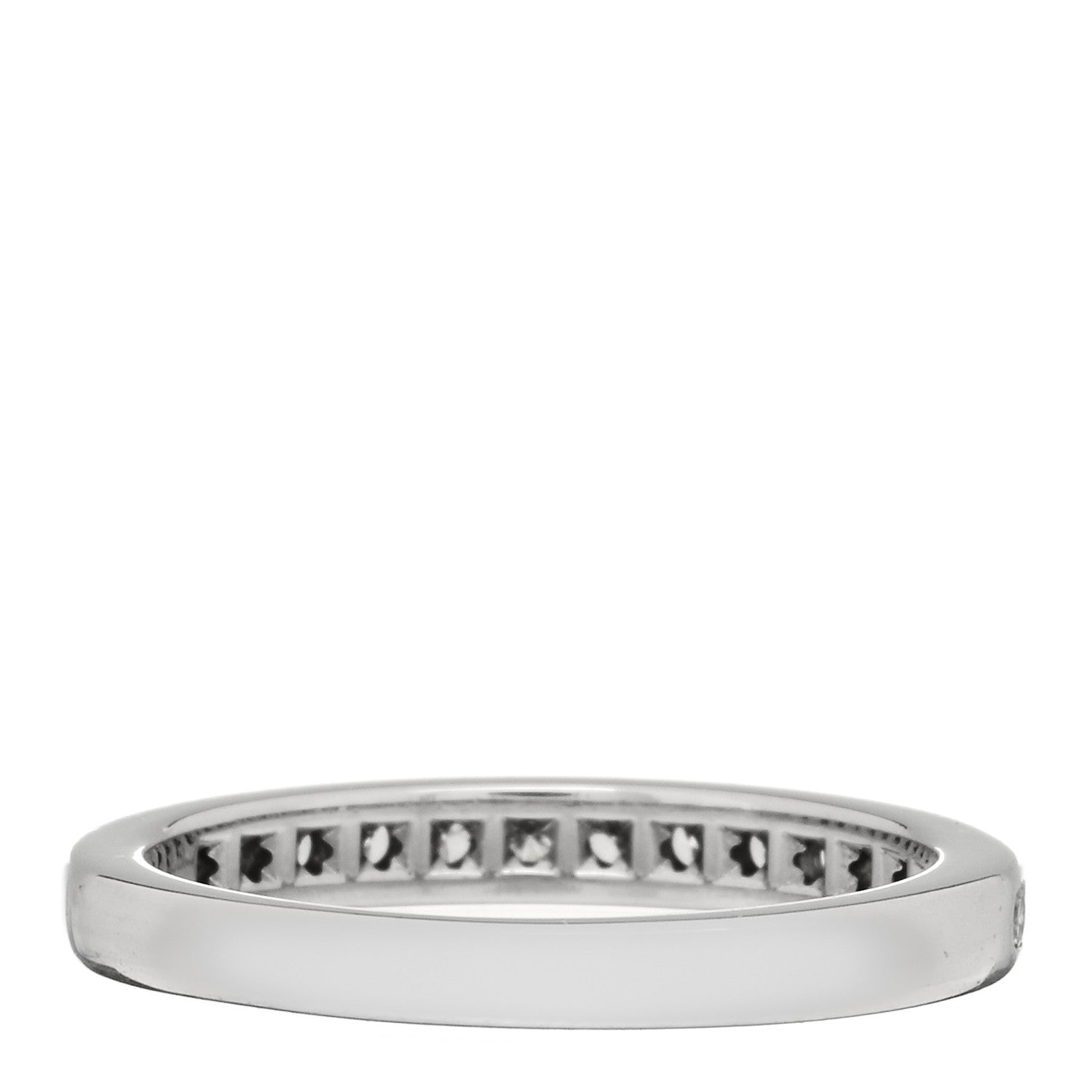 Tiffany Platinum Diamond 2.5mm Half Circle Wedding Band Ring 49 5 3 of 4