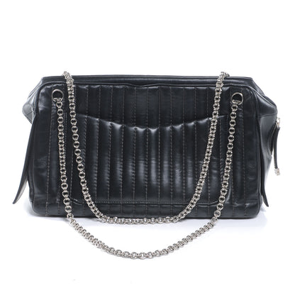 Chanel Lambskin Vertical Quilted Mademoiselle Large Flap Black 3 of 7