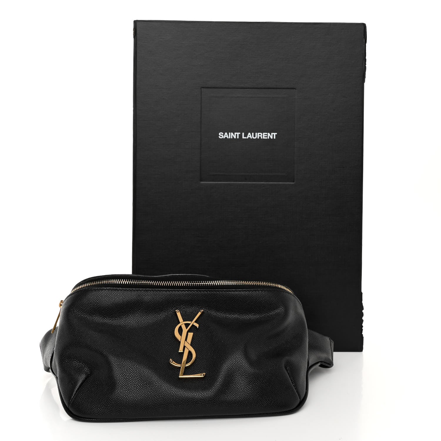 Saint Laurent Grain De Poudre Monogram Belt Bag Black 10 of 10