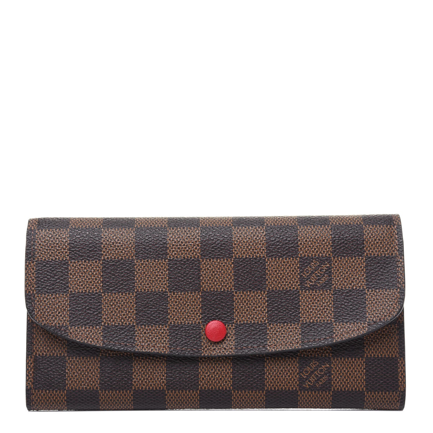 Damier Ebene Emilie Wallet Red