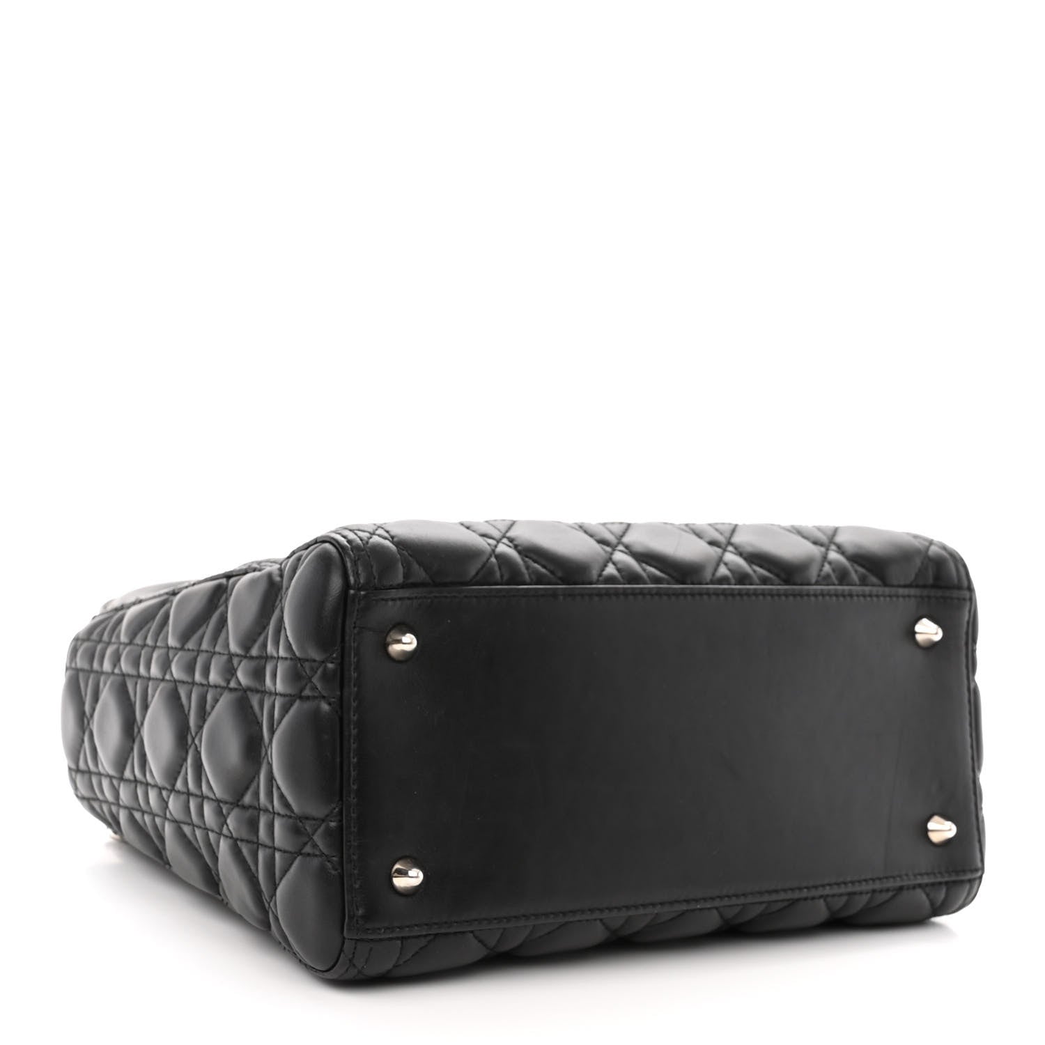 Christian Dior Lambskin Cannage Medium Lady Dior Black 4 of 11