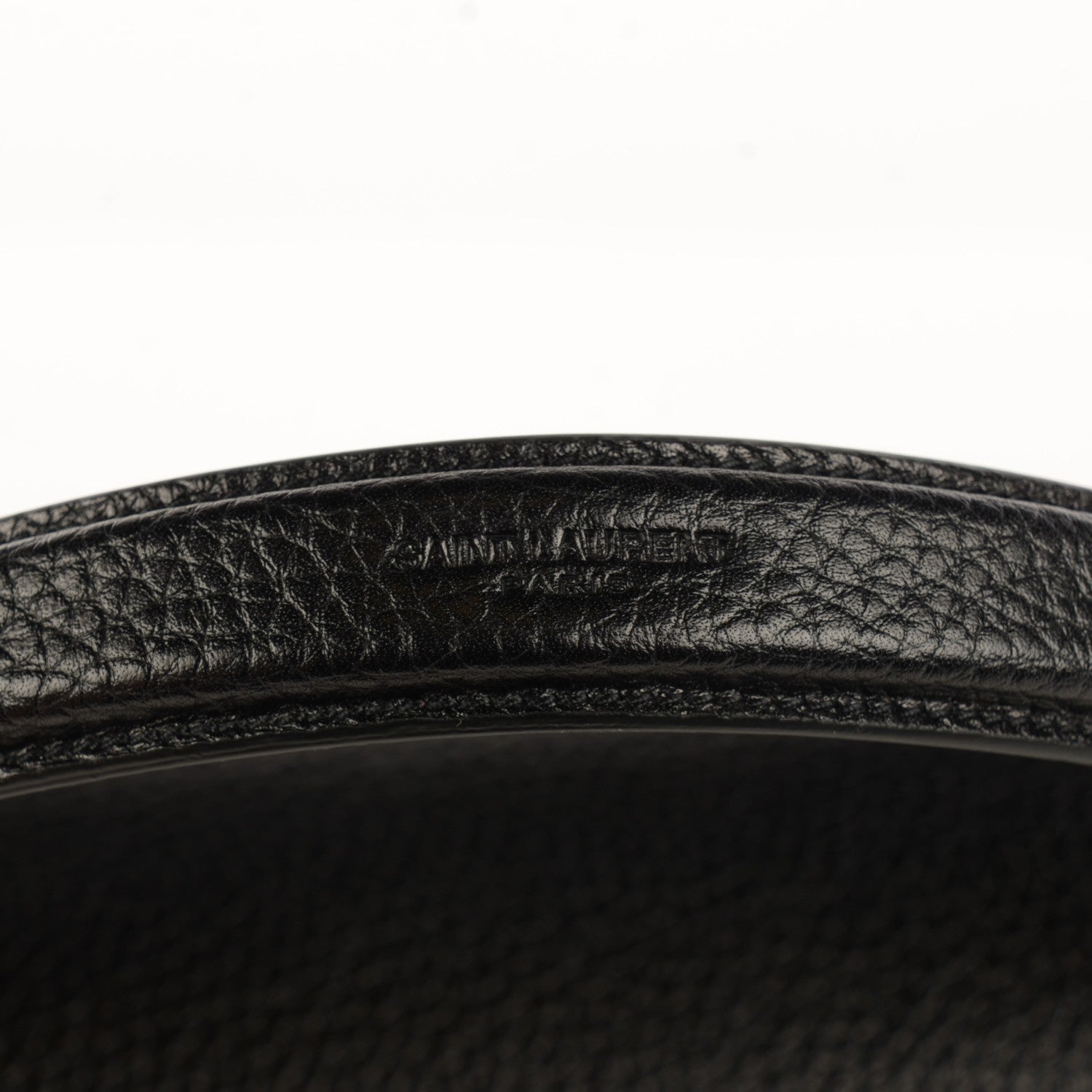 Saint Laurent Grained Calfskin Medium Moujik Top Handle Bag Black 9 of 11