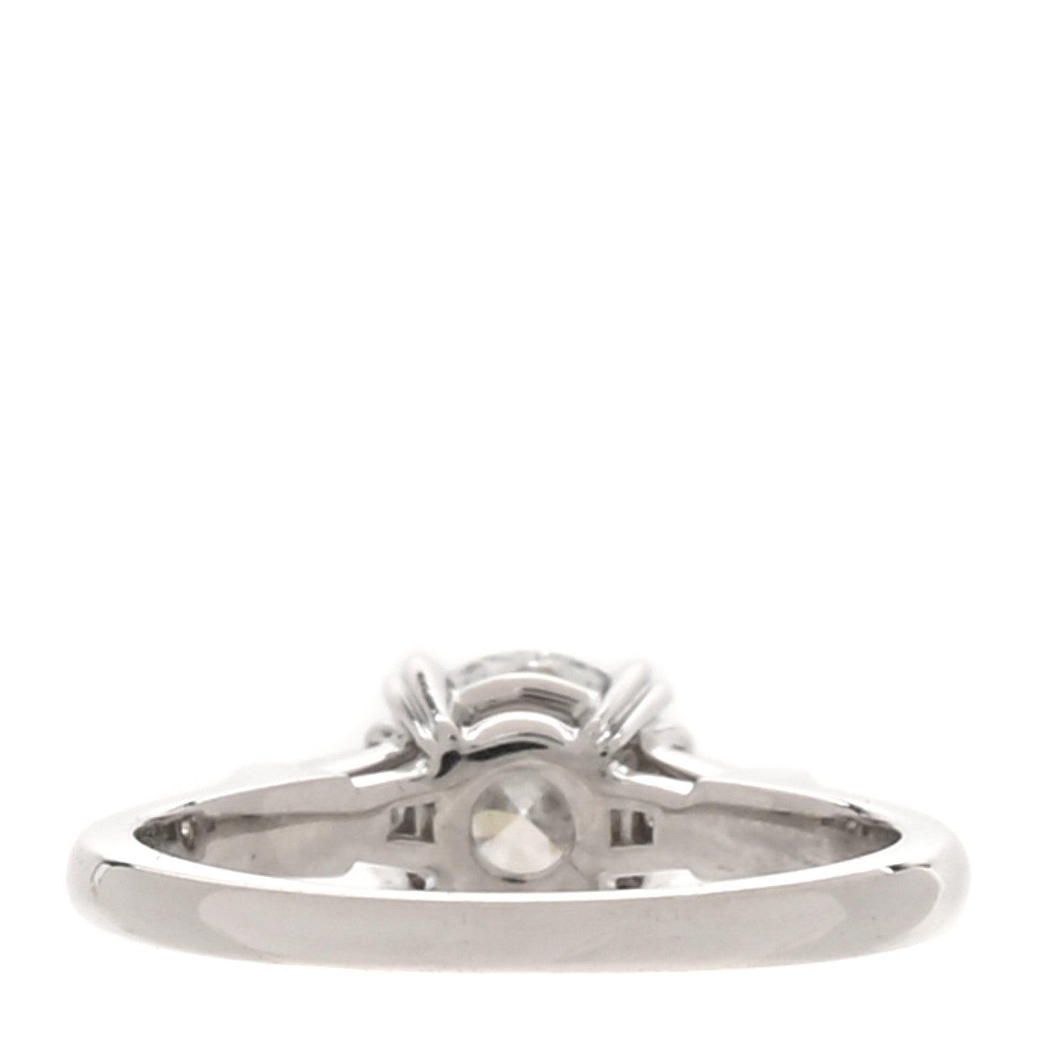 Harry Winston Platinum Diamond 1.02ct Classic Winston Round Brilliant Engagement Ring 50 5.25 3 of 6