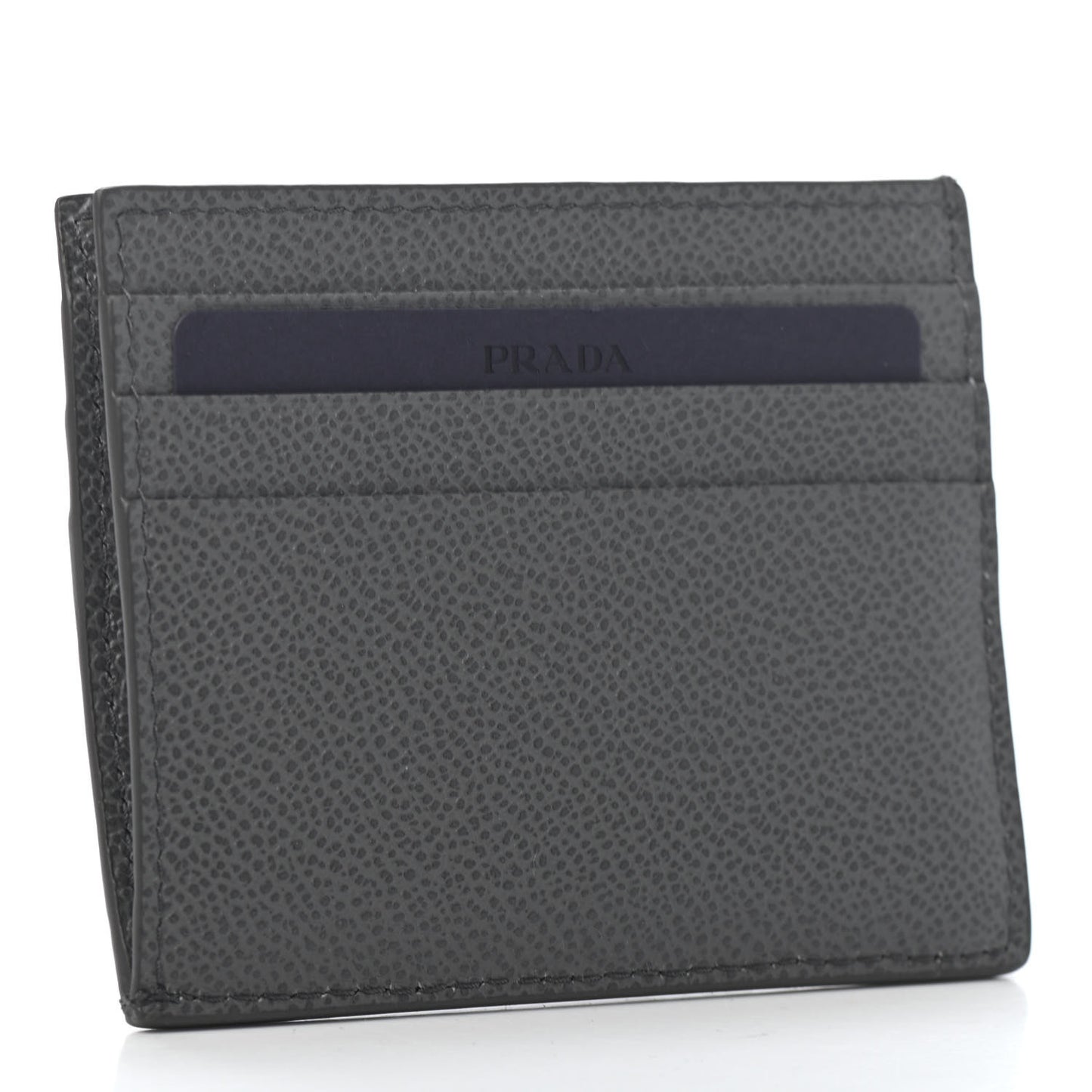 Vitello Micro Grain Card Holder Mercurio Baltico