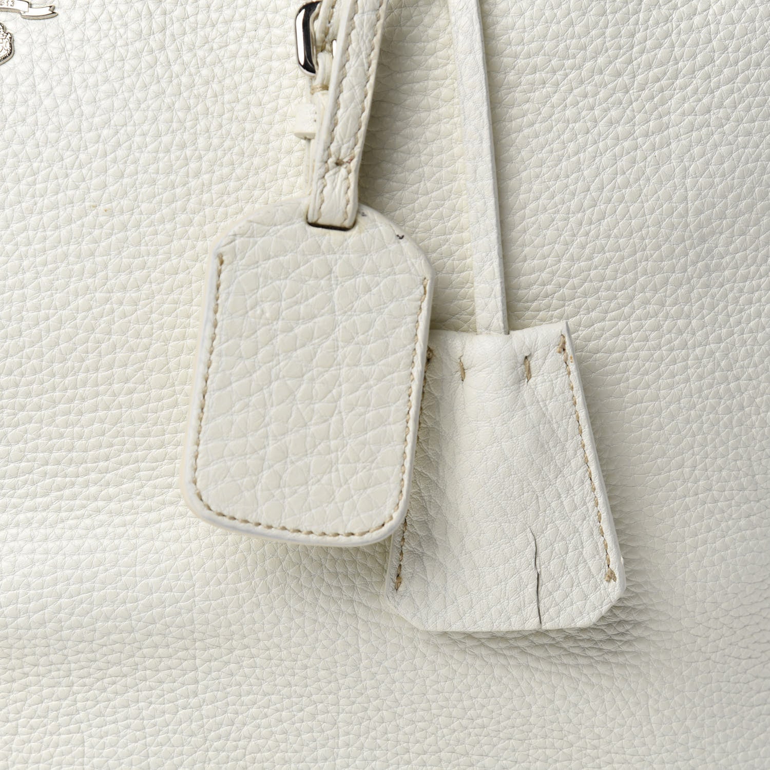 Prada Vitello Daino Satchel Bianco 11 of 15
