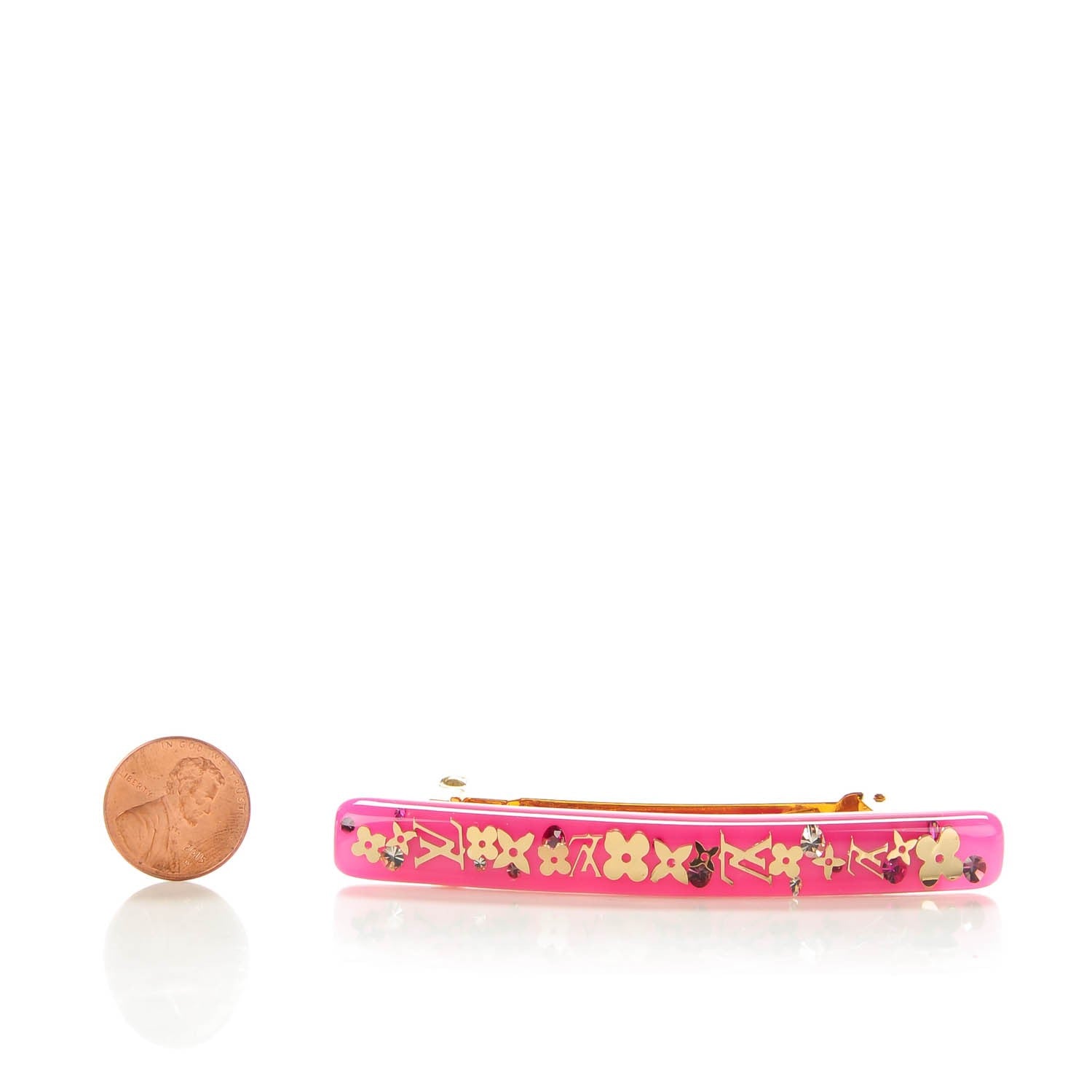 Louis Vuitton Resin Swarovski Inclusion Barrette PM Rose Pop 2 of 4