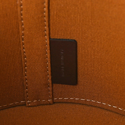 Celine Raffia Calfskin Triomphe Medium Tambour Bag Natural 6 of 8