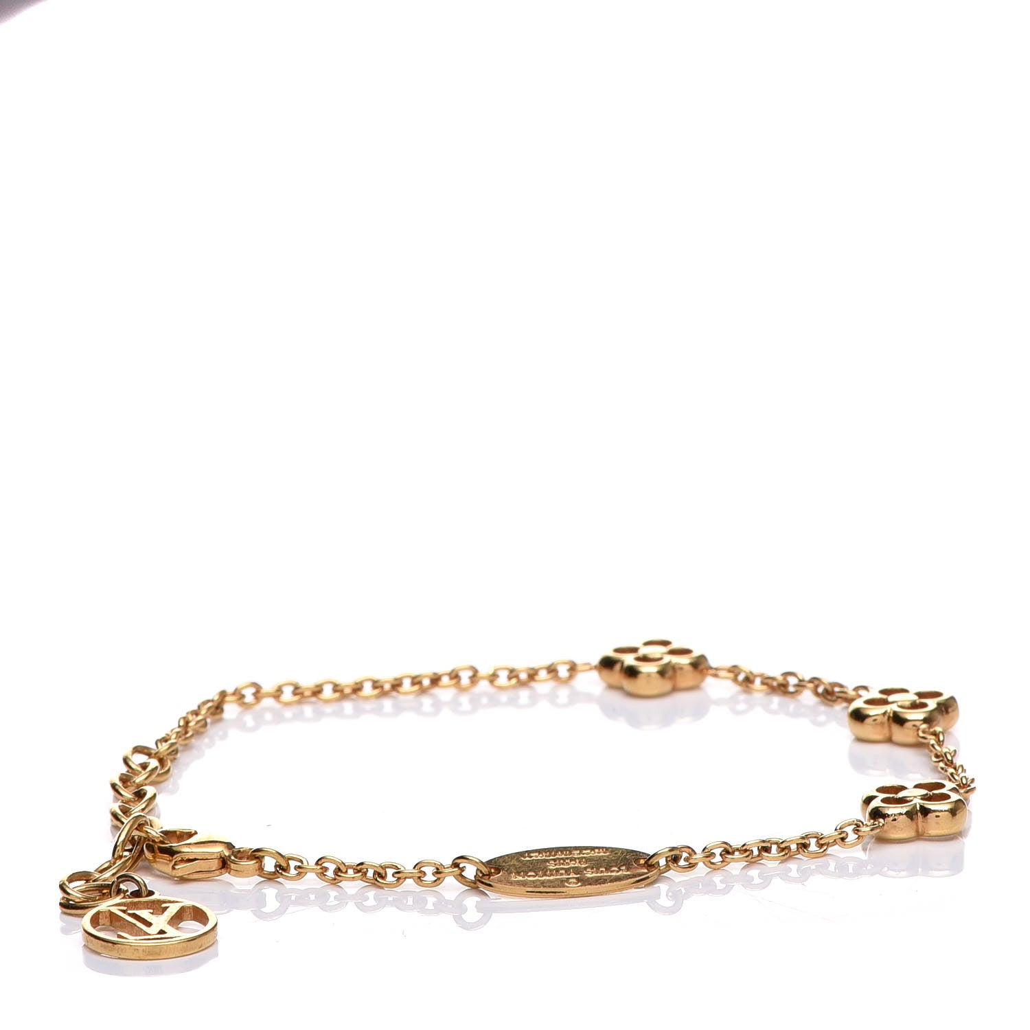Louis Vuitton Brass Flower Full Bracelet Gold 3 of 6