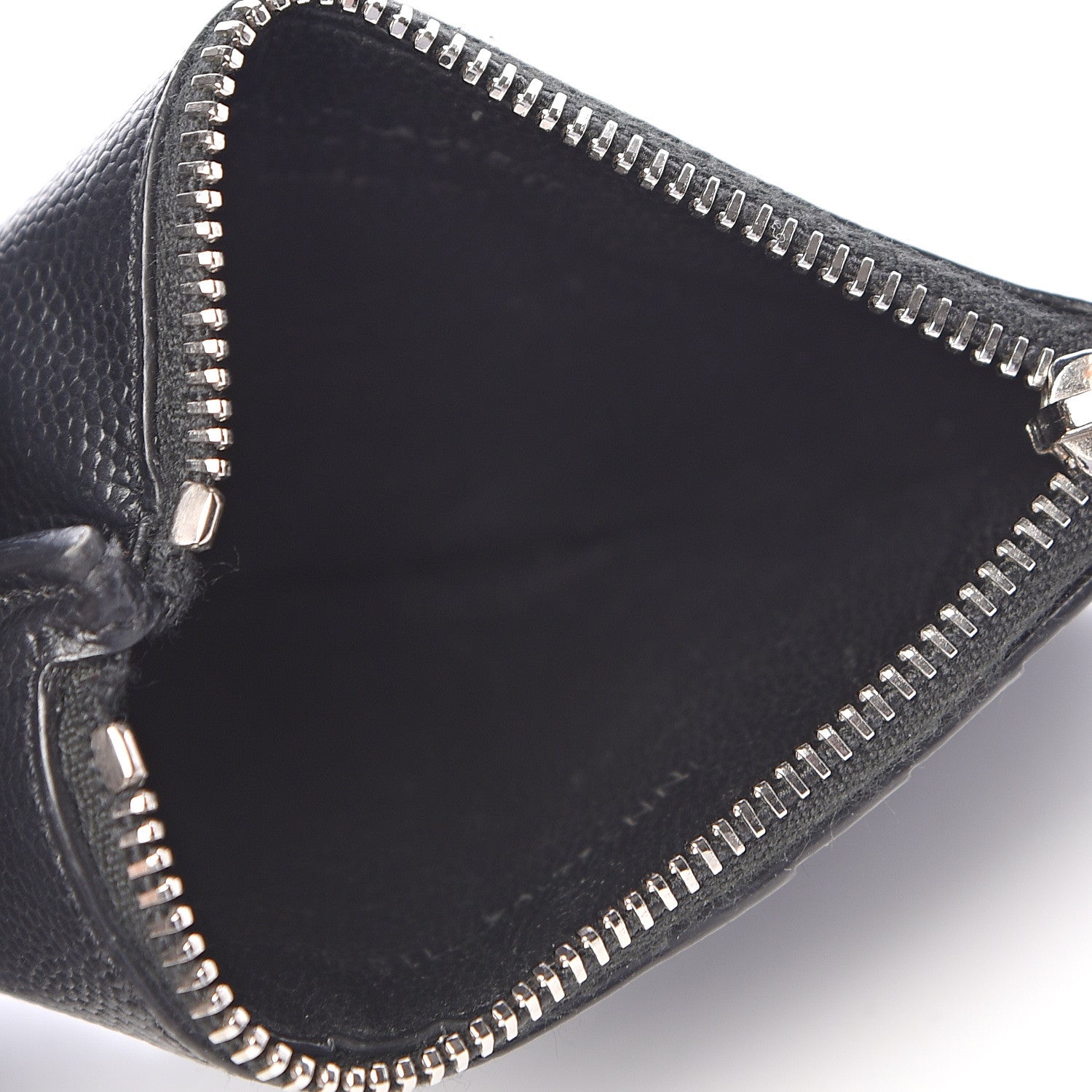 Saint Laurent Grained Calfskin 5 Fragments Zip Pouch Card Holder Black 5 of 7