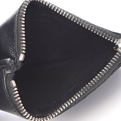 Saint Laurent Grained Calfskin 5 Fragments Zip Pouch Card Holder Black 5 of 7