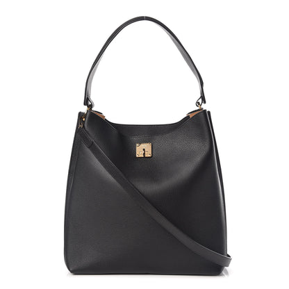 MCM Grained Calfskin Large Milla Hobo Black 1 of 11