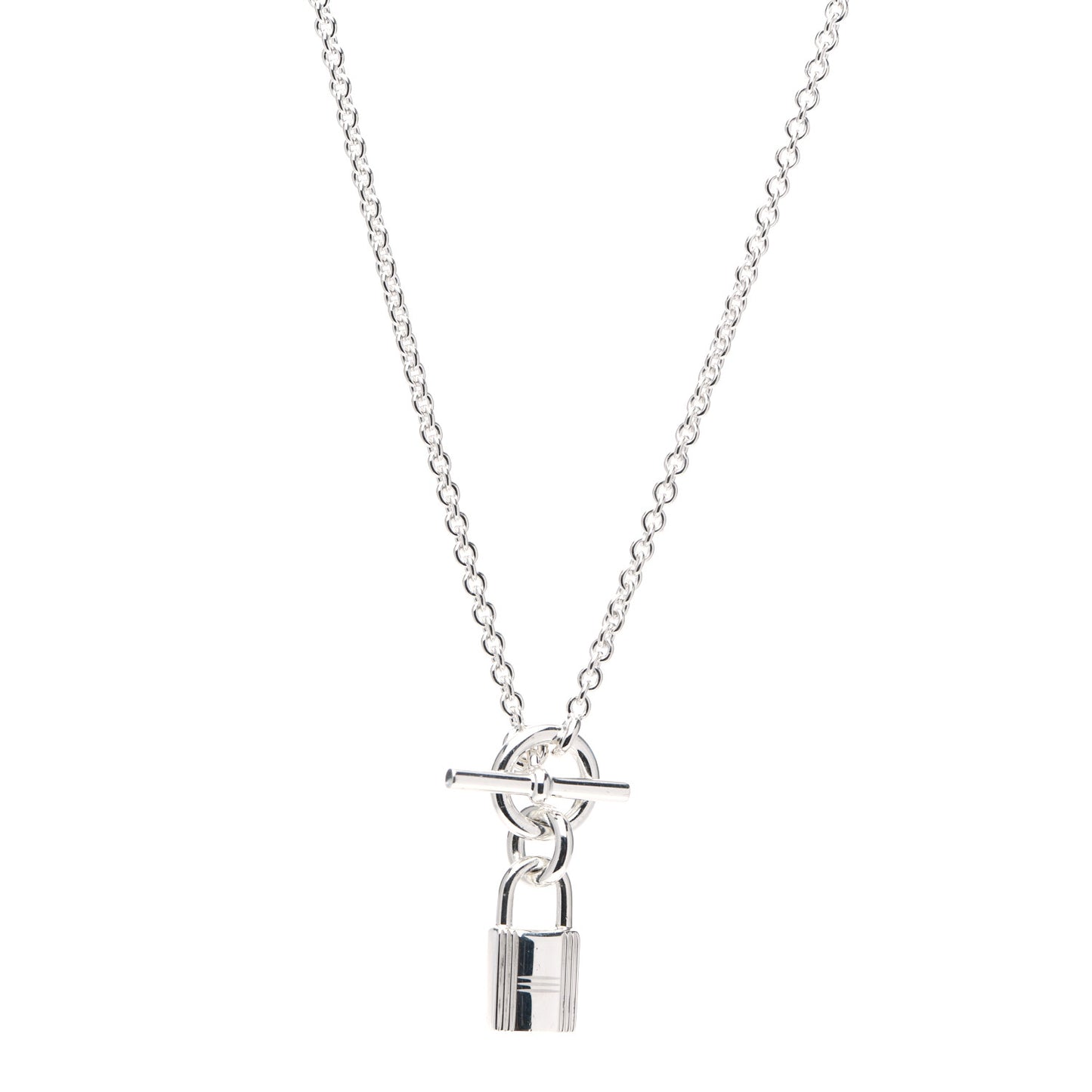Sterling Silver Cadenas Kelly Lock Pendant Necklace