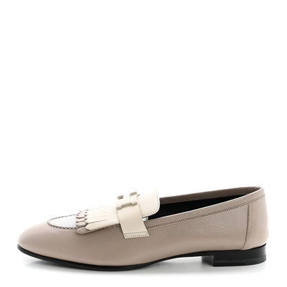 Hermes Goatskin Womens Royal Loafers 41 Multicolore Beige Mastic 1 of 12
