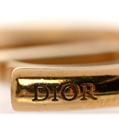 Christian Dior Metal 30 Montaigne Hoop Earrings Aged Gold 4 of 4