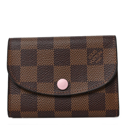 Louis Vuitton Damier Ebene Rosalie Coin Purse Rose Ballerine 1 of 6