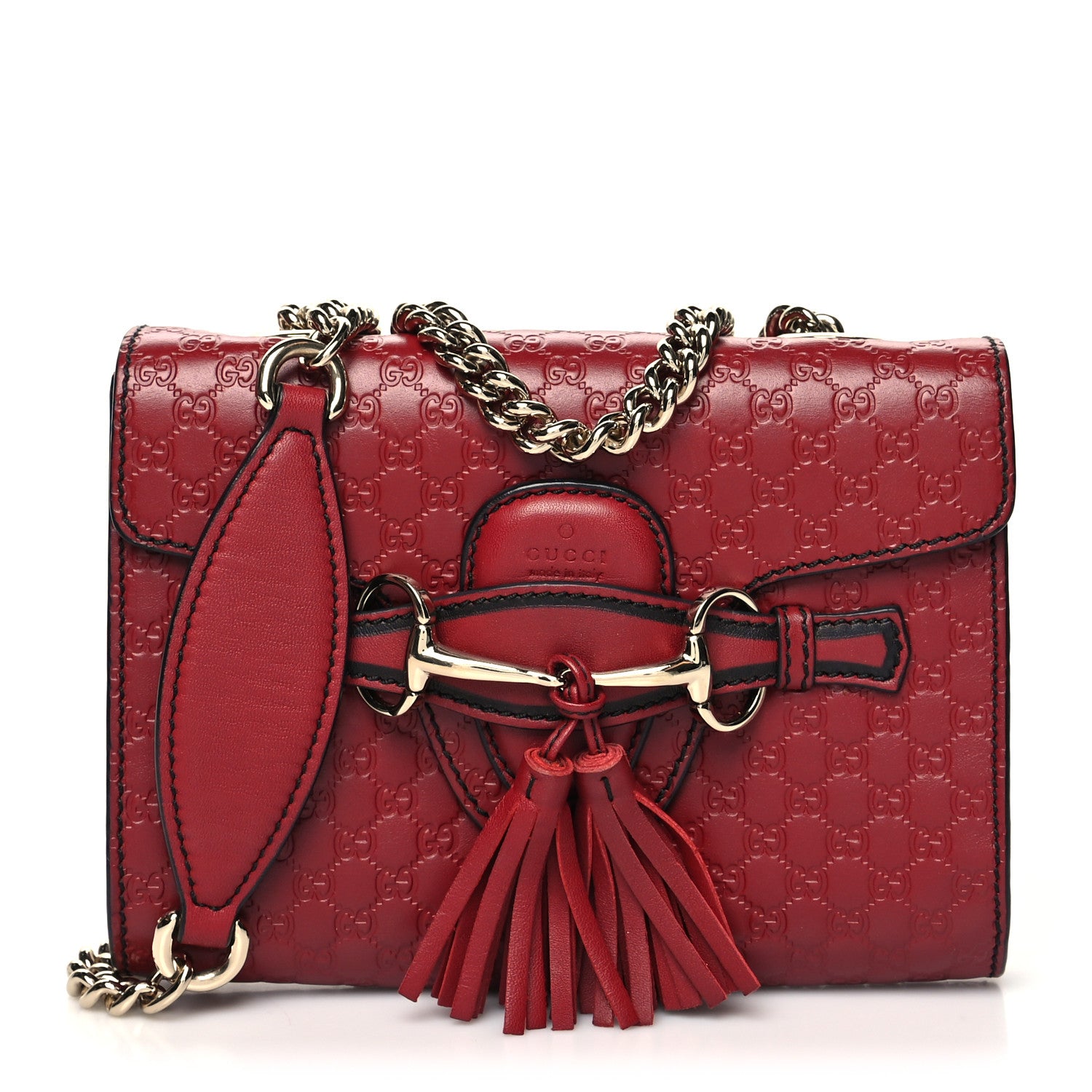 Gucci Soft Microguccissima Mini Emily Chain Shoulder Bag Rosso 1 of 11