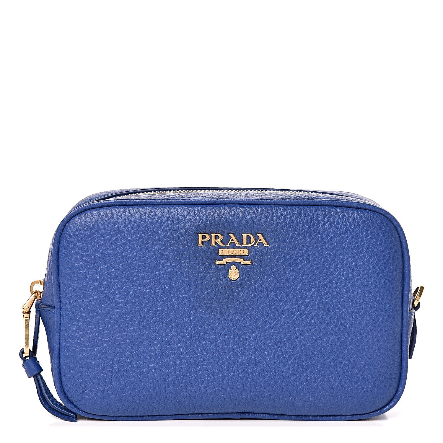 Prada Vitello Daino Cosmetic Pouch Royal 1 of 9