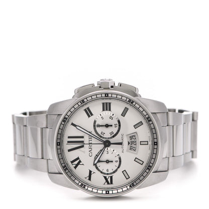 Cartier Stainless Steel 42mm Calibre de Cartier Chronograph Automatic Watch 2 of 5