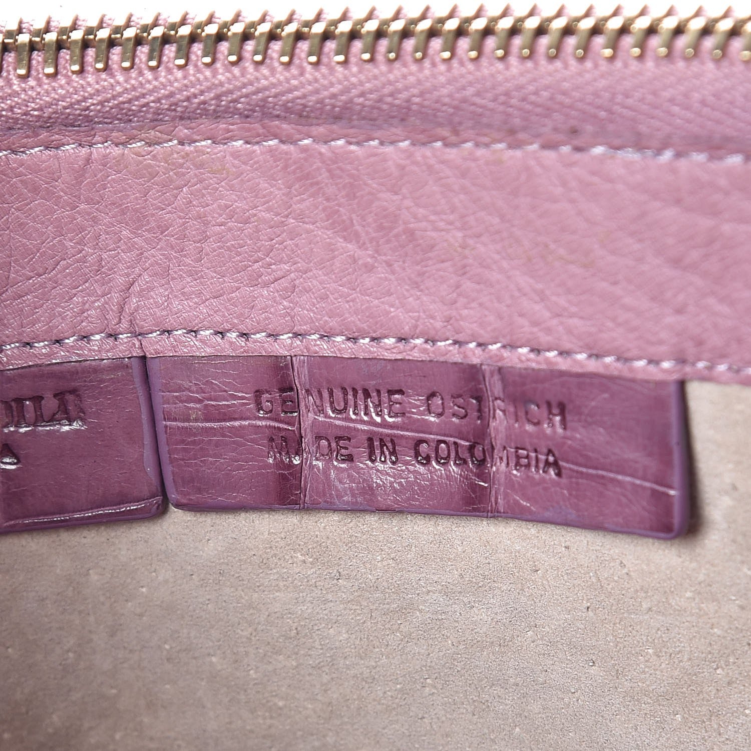 Nancy Gonzalez Ostrich Crocodile Mango Tote Purple 8 of 10