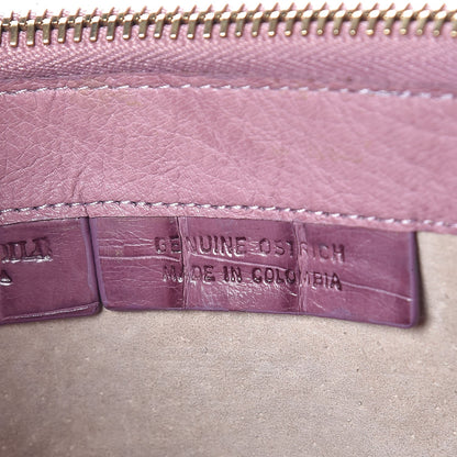 Nancy Gonzalez Ostrich Crocodile Mango Tote Purple 8 of 10
