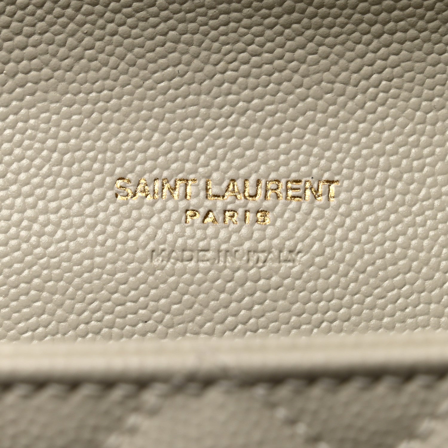 Saint Laurent Grain De Poudre Textured Mixed Matelasse Triquilt Monogram Clutch Blanc Vintage 6 of 8