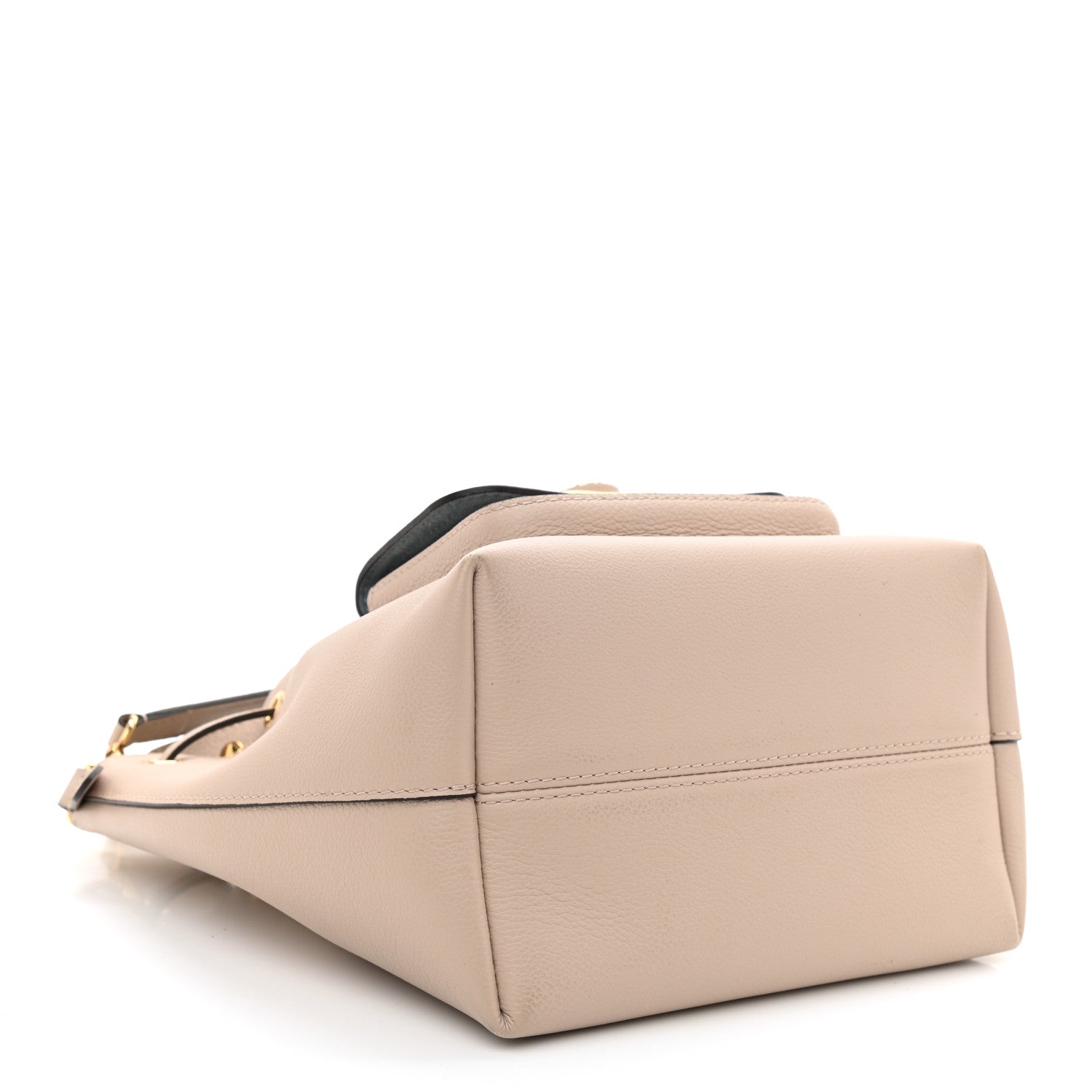 Louis Vuitton Calfskin Lockme Bucket MM Greige 4 of 20