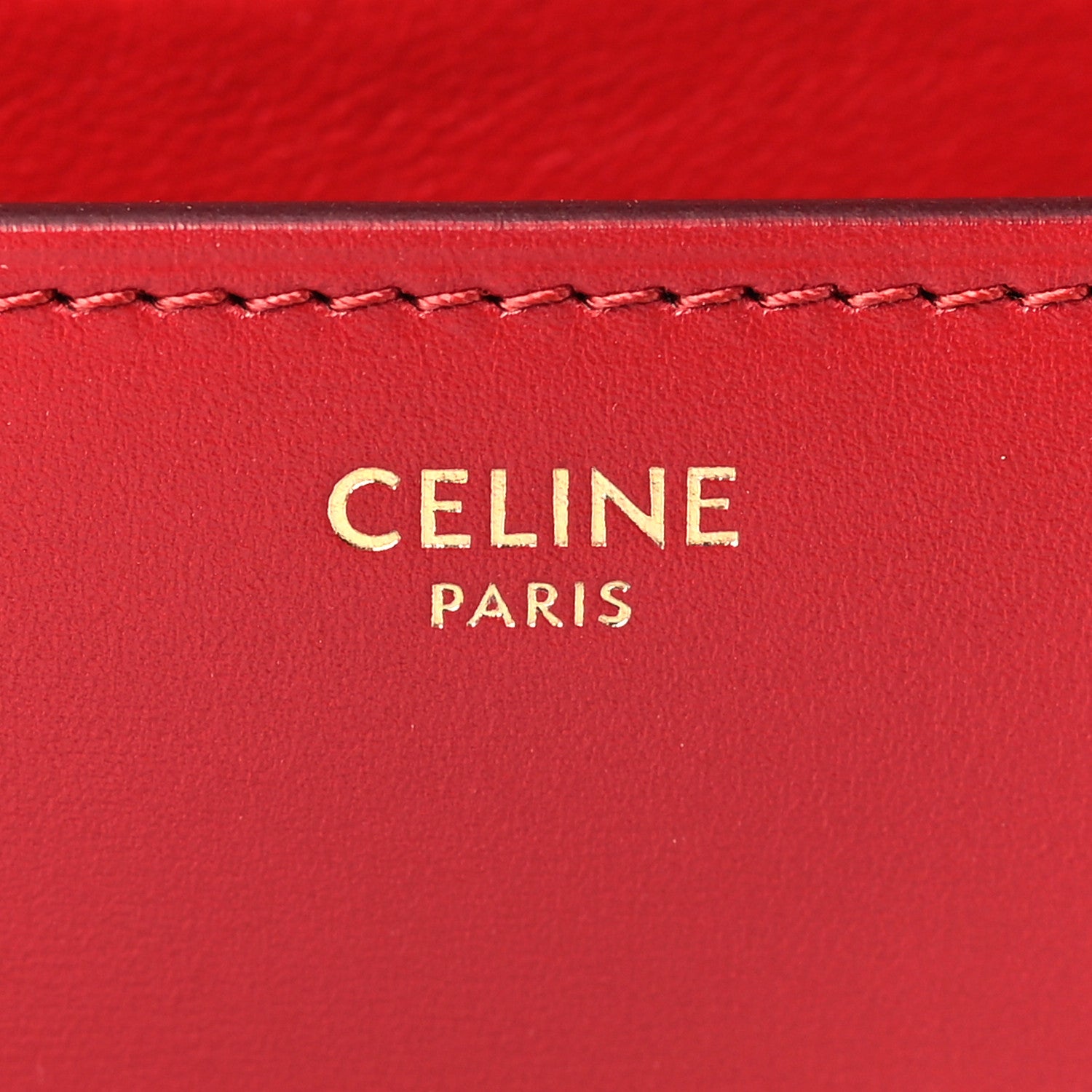 Celine Box Calfskin Medium Classic Box Flap Bag Red 6 of 10