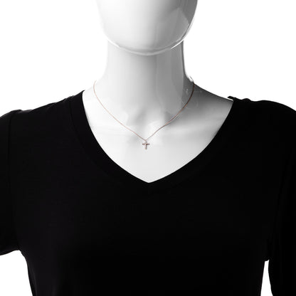 Cartier 18K Pink Gold Diamond Symbols Cross Pendant Necklace 2 of 7