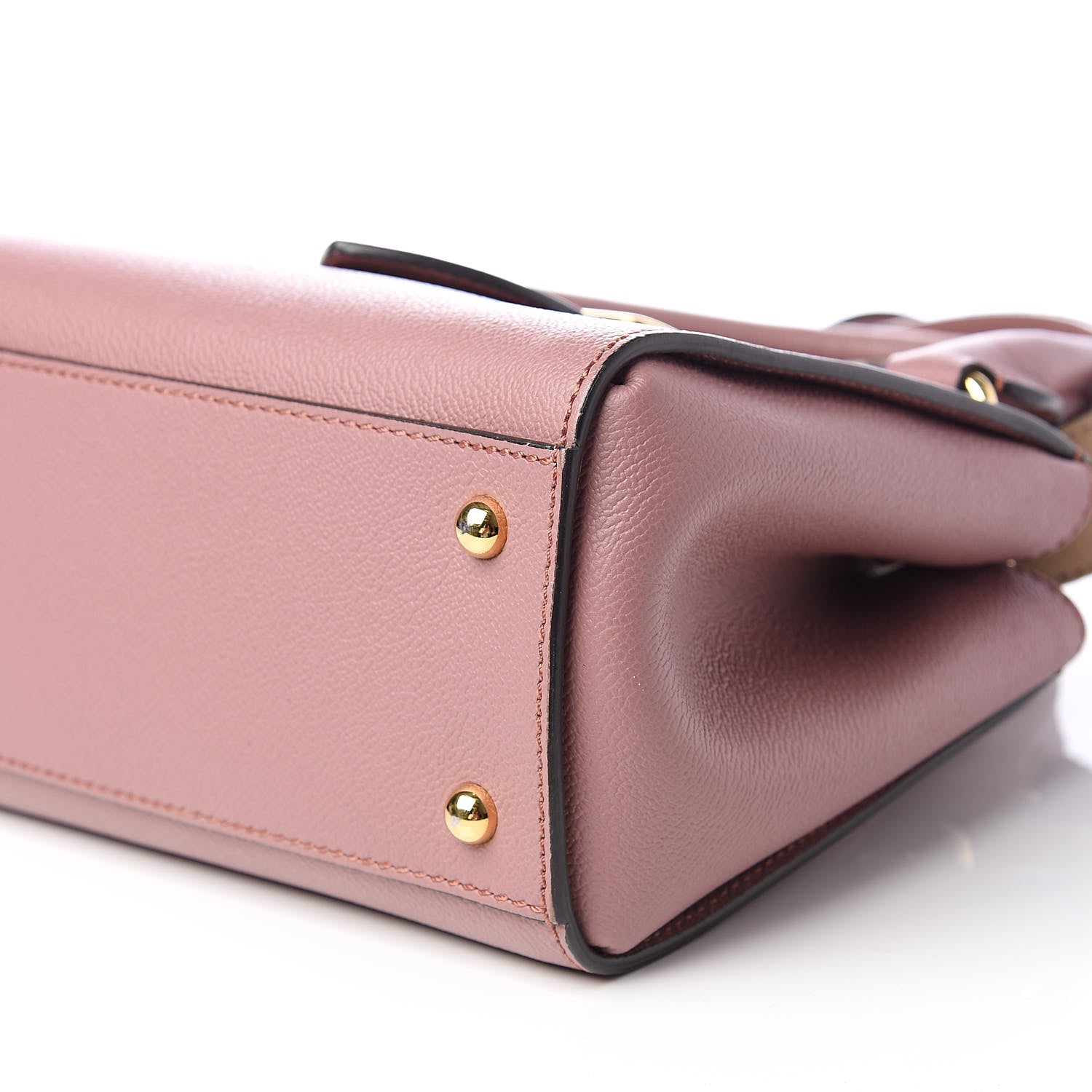 Burberry Soft Grain Calfskin Small Buckle Tote Dusty Pink 12 of 13