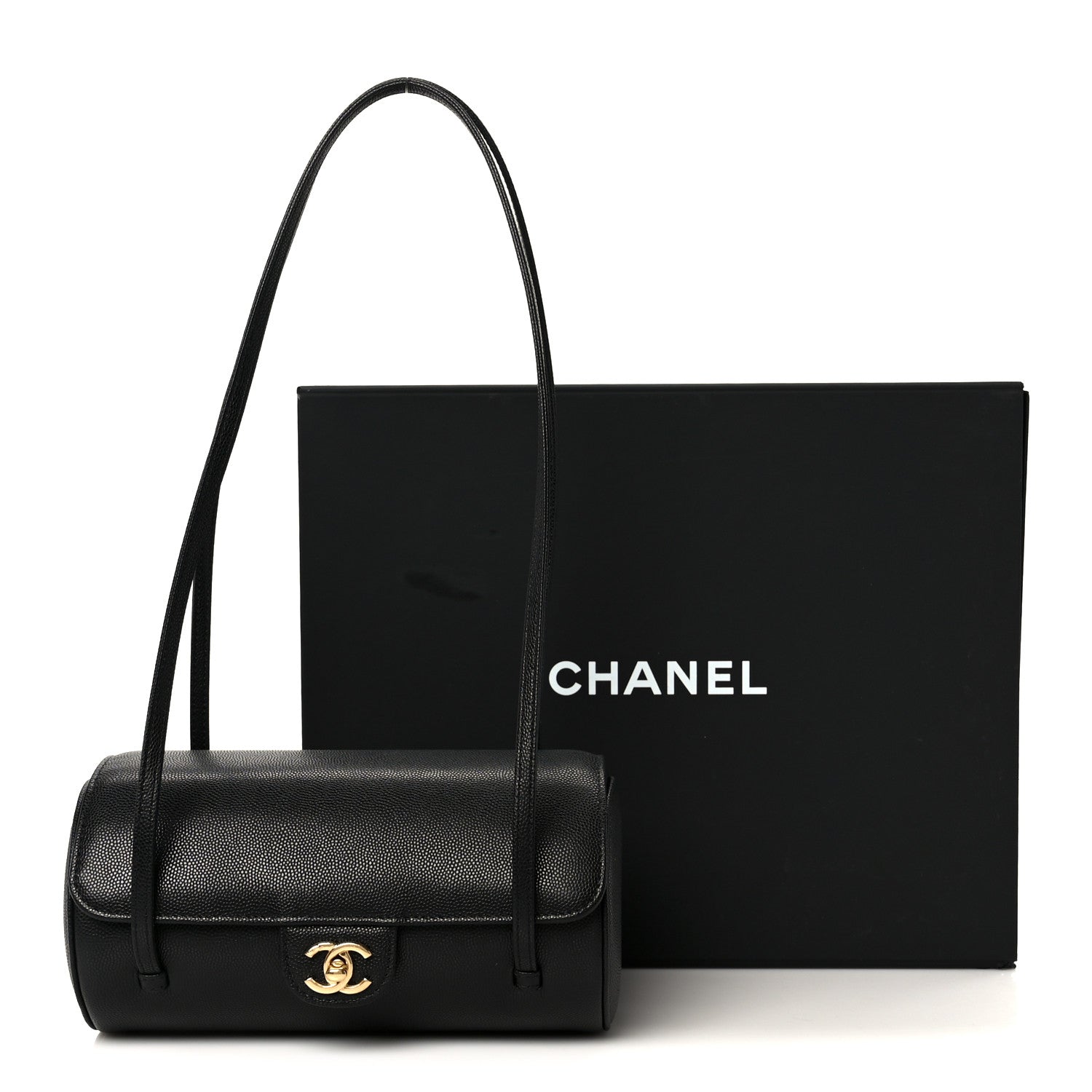 Chanel Shiny Caviar Preppy Coco Small Bowling Bag Black 12 of 12